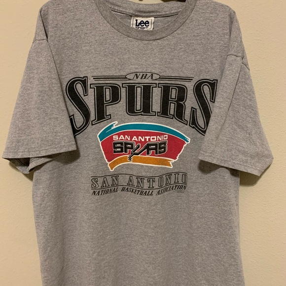 Vintage San Antonio Spurs T Shirt 90s Vintage Lee Gray Shirt Size XL - Picture 2 of 6